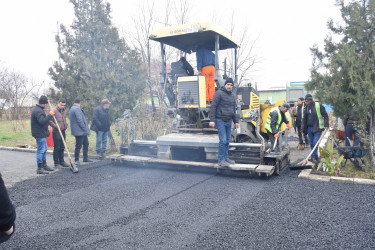 Davudoba kənd avtomobil yolunun asfaltlama işlərinə başlanılıb.