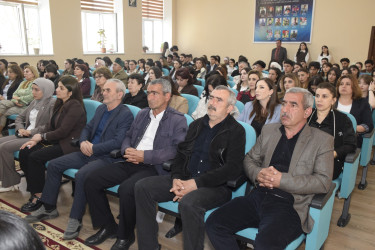 Vətən müharibəsi şəhidi, kapitan Məlikov Aqil Niyaz oğlunun xatirəsinə həsr olunmuş “Vətənə sədaqətin və hərbi şərəfin rəmzi olan həyat: Şəhid kapitan Aqil Məlikovun qəhrəmanlıq yolu” adlı anım tədbiri keçirilmişdir.