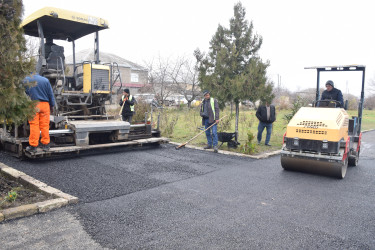 Davudoba kənd avtomobil yolunun asfaltlama işlərinə başlanılıb.