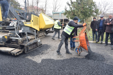 Davudoba kənd avtomobil yolunun asfaltlama işlərinə başlanılıb.