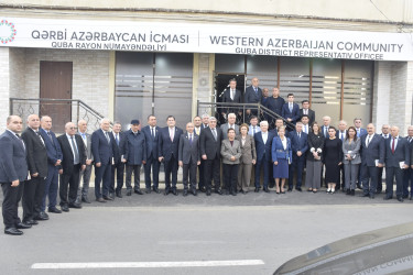 Qubada Qərbi Azərbaycan İcmasının rayon üzrə nümayəndəliyinin yeni ofisinin açılış mərasimi olub.