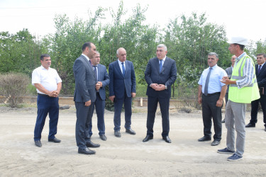 Rayon İcra Hakimiyyətinin başçısı Hacıhüseynli kəndində inşa edilməkdə olan məktəb binası ilə tanış olub.