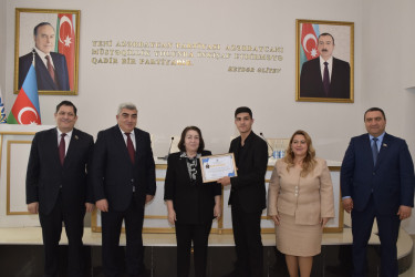 Yeni Azərbaycan Partiyası Quba rayon təşkilatı tərəfindən bu il gənclər arasında Ümumilli Lider Heydər Əliyev irsinin öyrənilməsi ilə bağlı məşğələlərə yekun vurulub.
