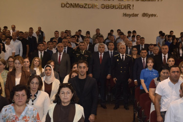Qubada 20 Sentyabr - Dövlət Suverenliyi Günü münasibətilə tədbir keçirilib.