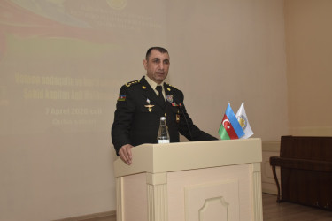 Vətən müharibəsi şəhidi, kapitan Məlikov Aqil Niyaz oğlunun xatirəsinə həsr olunmuş “Vətənə sədaqətin və hərbi şərəfin rəmzi olan həyat: Şəhid kapitan Aqil Məlikovun qəhrəmanlıq yolu” adlı anım tədbiri keçirilmişdir.