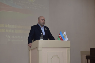 Vətən müharibəsi şəhidi, kapitan Məlikov Aqil Niyaz oğlunun xatirəsinə həsr olunmuş “Vətənə sədaqətin və hərbi şərəfin rəmzi olan həyat: Şəhid kapitan Aqil Məlikovun qəhrəmanlıq yolu” adlı anım tədbiri keçirilmişdir.