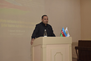 Vətən müharibəsi şəhidi, kapitan Məlikov Aqil Niyaz oğlunun xatirəsinə həsr olunmuş “Vətənə sədaqətin və hərbi şərəfin rəmzi olan həyat: Şəhid kapitan Aqil Məlikovun qəhrəmanlıq yolu” adlı anım tədbiri keçirilmişdir.