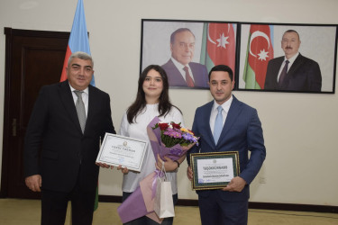 Ali təhsil müəssisələrinə yüksək balla qəbul olunan məzunlarla görüş keçirildi.