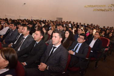 2 Fevral - Gənclər Gününə həsr olunmuş regionun gənc müəllimləri ilə görüş keçirilmişdir.