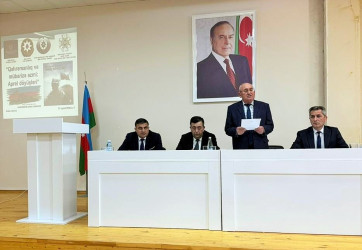 Qubada “Qəhrəmanlıq və mübarizə əzmi: Aprel döyüşləri” mövzusunda maarifləndirmə tədbiri keçirilib.