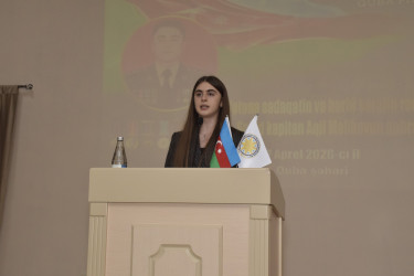 Vətən müharibəsi şəhidi, kapitan Məlikov Aqil Niyaz oğlunun xatirəsinə həsr olunmuş “Vətənə sədaqətin və hərbi şərəfin rəmzi olan həyat: Şəhid kapitan Aqil Məlikovun qəhrəmanlıq yolu” adlı anım tədbiri keçirilmişdir.