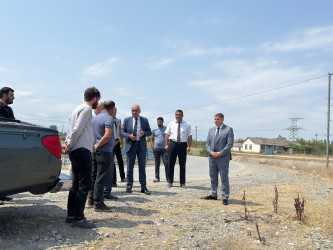 Quba Rayon İcra Hakimiyyətinin məsul şəxsləri Küpçalqışlaq kənd ərazisində görülən işlərlə tanış olmuşdur.