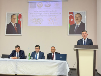 Qubada "Gənclərin sosial mediada təhlükəsizliyi: hüquqi aspektlər və dini radikalizmə qarşı təbliğat” mövzusunda tədbir keçirilib.
