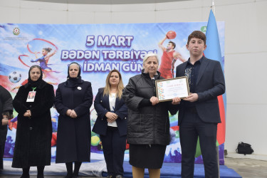 Quba şəhərində 5 mart - Bədən Tərbiyəsi və İdman gününə həsr olunmuş tədbir keçirilib.