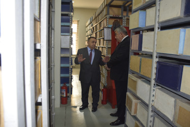 Quba Rayon İcra Hakimiyyətinin başçısı Dövlət Arxivinin Quba filialının iş fəaliyyətilə tanış olub.