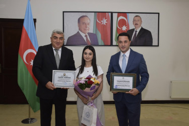 Ali təhsil müəssisələrinə yüksək balla qəbul olunan məzunlarla görüş keçirildi.