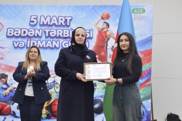 Quba şəhərində 5 mart - Bədən Tərbiyəsi və İdman gününə həsr olunmuş tədbir keçirilib.