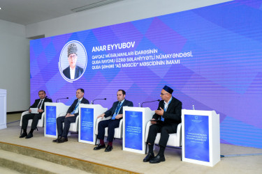 Qubada keçirilən “Dini ekstremizmə qarşı mübarizə və müasir çağırışlar” mövzusunda regional konfrans işini panel sessiyalarla davam etdirib.