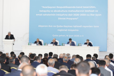 Qubada aqrar sahədə yeni Dövlət Proqramının müzakirəsi ilə bağlı regional müşavirə keçirilib.