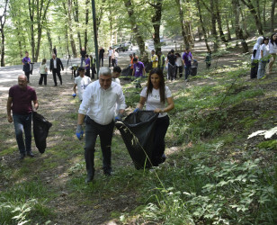 Quba rayonunda növbəti təmizlik aksiyası keçirildi.