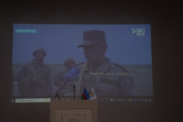 Vətən müharibəsi şəhidi, kapitan Məlikov Aqil Niyaz oğlunun xatirəsinə həsr olunmuş “Vətənə sədaqətin və hərbi şərəfin rəmzi olan həyat: Şəhid kapitan Aqil Məlikovun qəhrəmanlıq yolu” adlı anım tədbiri keçirilmişdir.