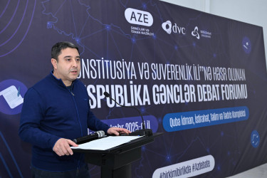 “Konstitutsiya və Suverenlik İli”nə həsr olunan “Respublika Gənclər Debat Forumu”nun açılış mərasimi baş tutub.