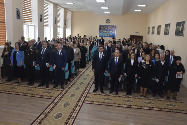 Vətən müharibəsi şəhidi, kapitan Məlikov Aqil Niyaz oğlunun xatirəsinə həsr olunmuş “Vətənə sədaqətin və hərbi şərəfin rəmzi olan həyat: Şəhid kapitan Aqil Məlikovun qəhrəmanlıq yolu” adlı anım tədbiri keçirilmişdir.