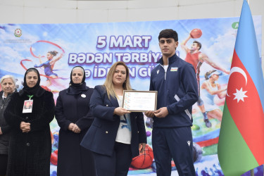 Quba şəhərində 5 mart - Bədən Tərbiyəsi və İdman gününə həsr olunmuş tədbir keçirilib.